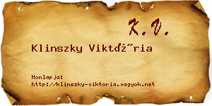 Klinszky Viktória névjegykártya